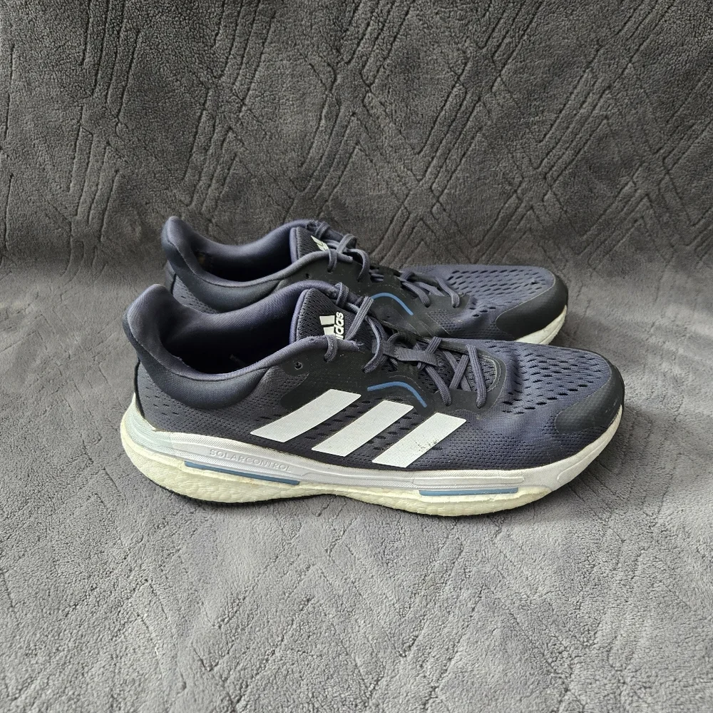 Adidas Solarcontrol Running Shoes Mens Sz 11.5 Navy Blue Athletic Sneakers.